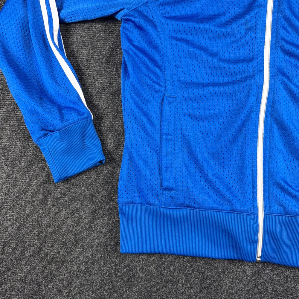 Adidas Climalite Mesh Track Jacket 3-Stripe Full Zip Sample Size M Blue Sample - Picture 6 of 10